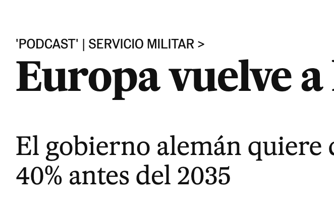 Europa vuelve a hacer la mili